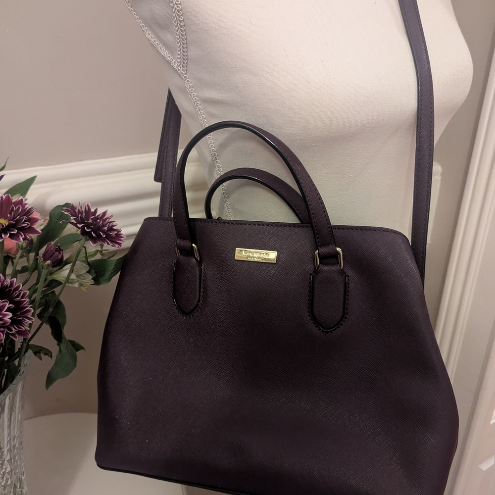 Kate Spade Purple Shoulder Bag with Gold Hardware
